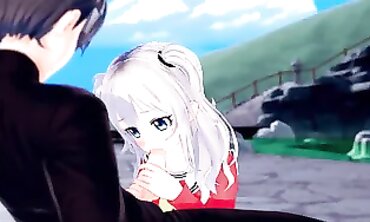 Waifu Nao Tomori Gets Boned into a Pool. Charlotte Anime.
