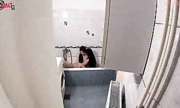 Sneaky Peek" - Steamy Shower Spying with Step-Brother & Sister in Bathroom (NSFW)