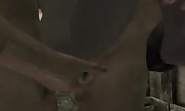 Gang Intercourses at Night inwards the Skyrim Game | Fuck-a-thon Game ADULT