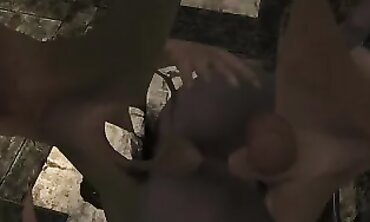 Gang Intercourses at Night inwards the Skyrim Game | Fuck-a-thon Game ADULT