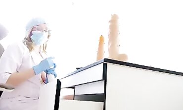 Revved On lady physician strokes during break