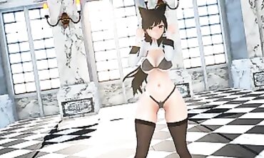 MMD Asuka Kagurazaka - Hot Milf Rides A Monster Dick In Her Ass