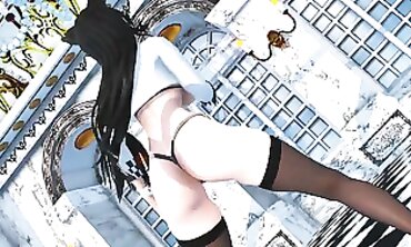 MMD Asuka Kagurazaka - Hot Milf Rides A Monster Dick In Her Ass