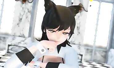 MMD Asuka Kagurazaka - Hot Milf Rides A Monster Dick In Her Ass