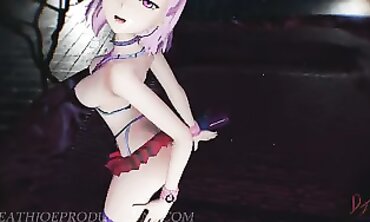 MMD R18 Super hot Nude Misaka - Edible Satan 1087