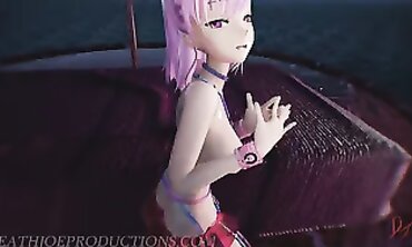 MMD R18 Super hot Nude Misaka - Edible Satan 1087