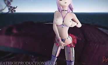 MMD R18 Super hot Nude Misaka - Edible Satan 1087