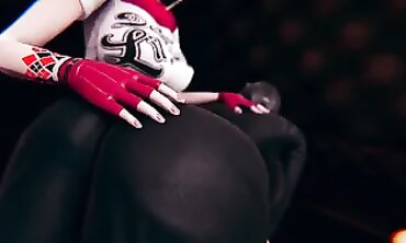Futa Harley Quinn Pulverized Catwoman [3 dimensional]