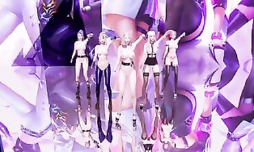 [MMD] Everglow - Dun Dun Bare Vers. Ahri Akali Evelynn Kaisa Seraphine