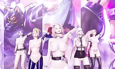 [MMD] Everglow - Dun Dun Bare Vers. Ahri Akali Evelynn Kaisa Seraphine