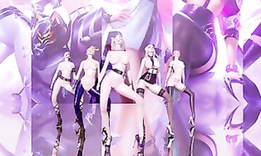 [MMD] Everglow - Dun Dun Bare Vers. Ahri Akali Evelynn Kaisa Seraphine