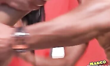 Part 2. Ebony Lacey DuValle Nailed by two Milky Lengthy Stiffys Marco