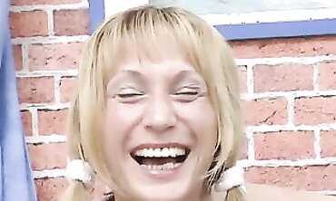 Fleshy Jeani strokes on camera