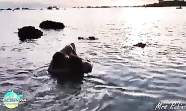 Frau und Freundin die LesbenspaSS am Strand haben