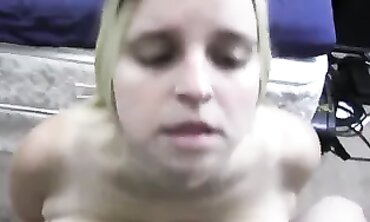 Red-hot Blond vag with gullet Luvs Bumpers Torn up