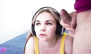 Step-Sibling's Gamer Night Turned Sexual - Older Brother Fucks His barely legal Sister