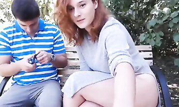 Redhead Next Door Babe Gets Outdoor Creampie in Public