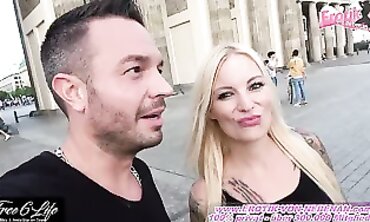 Publis showing Lovemaking into Berlin with ash-blonde barely legal yr elderly cockslut