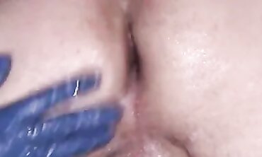 Pegging his Arse with a Thick Bum Cork