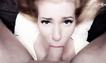 Impressive point of view Facefuck and jism on eyes