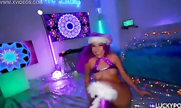 Hotty Hispanic Ass On A Cold Christmas Night