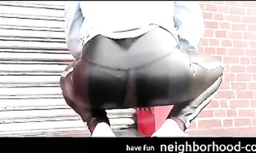 My Ex-Wifey demonstrates her Steamy Arse Outside - Walk inwards