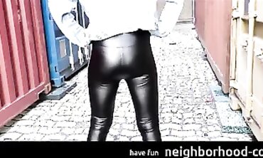 My Ex-Wifey demonstrates her Steamy Arse Outside - Walk inwards