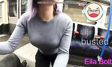 Risky Blowage inwards Teach. Caught by Stranger Jism on Face