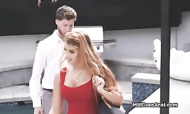 Hefty Breasted Hispanic milf comes over for ass-fuck quickie