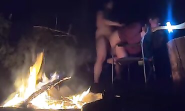 Single milf Gets Rode by the Camp Fire... Loud Ejaculations Love