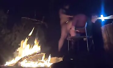 Single milf Gets Rode by the Camp Fire... Loud Ejaculations Love