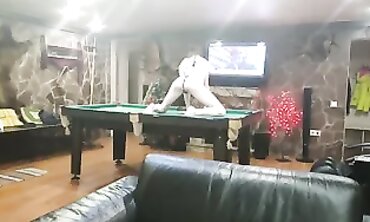 Russian MILF Gives Blowjob in Hot Steam Room - POV Fuck with Two Huge Dicks