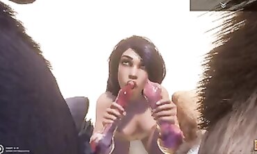 Kinky Life / Maya Mating with 2 Wooly