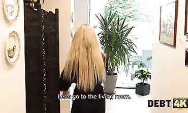 DEBT4k. Friendly woman uses her sexsual charms to got rid