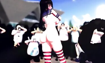 Mmd Yui Kotegawa Version 2 during Concert she want People to Spunk