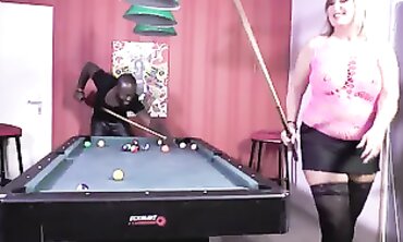 Giant Jug ash-blonde plays with a black spear