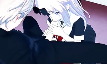 Miyuki Shirogane Humps Chika Fujiwara inwards the Clubroom - Enjoy is War