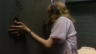 Waitress Sheer Gusto works the gloryholes upscaled to 4K