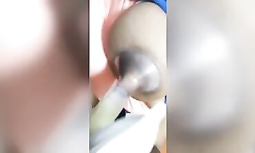 African doll pumps a XXL titty for Youtube
