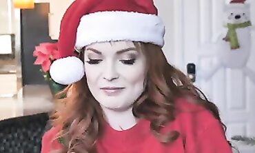 Christmas Surprise! Step-Stepsister's Super-fucking-hot Bounty to Her Step-mom & Father in Threeway