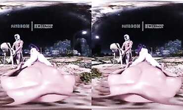 Genshin Influence - Mona Fischl Moolight Gang Lovemaking [UNCENSORED VR ANIME R-18