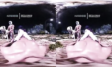 Genshin Influence - Mona Fischl Moolight Gang Lovemaking [UNCENSORED VR ANIME R-18