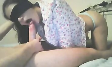 Subordinated chocolate-colored-haired nubiles suggest me sensuous deep throat bang-out