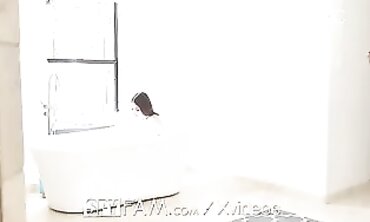 SPYFAM Step Man Sneaks On Tanning Step Sis