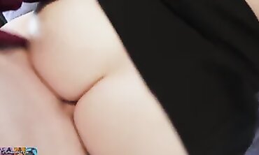 Huge Jugged bootless maid getting raunchy rectal smashed (point of view)