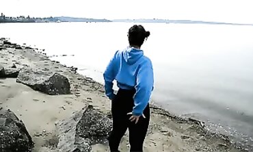 Chubby Bum milf Kittywife Outdoors Boobs and Caboose