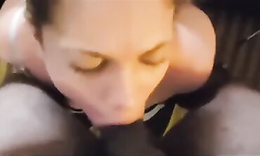African Beauties - Ebony Babe Gives Blowjob to Black Guy