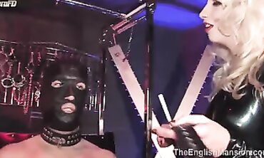 Smoking Hot Redhead Babe Smokes in Leather Corset - Erotic Roleplay with Sex Toy