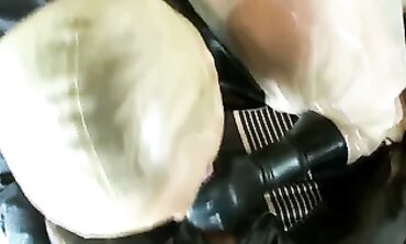 Fetish Fashion Show - Vinyl Masturbation Fantasy With Garter Belt And Stockings