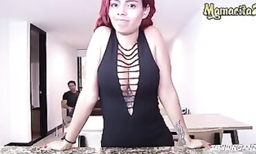Hispanica Cougar Fucked Hard By barely legal Stud In A Steamy Shower